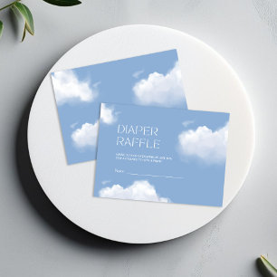 Carte D'accompagnement Cloud 9 Blue Baby Boy Douche Déchets Raffle