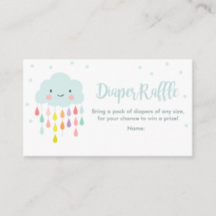 Carte D'accompagnement Cloud Diaper Raffle Card Pluie goutte Baby shower