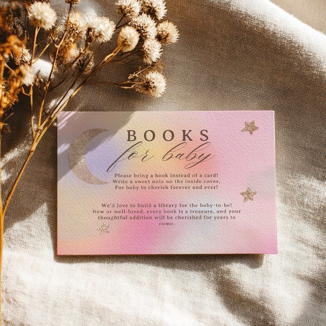 Carte D'accompagnement Cloud Holographic Heaven Books for Baby Shower (Cloud Holographic Heaven Books for Baby Shower Enclosure Card)