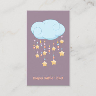 Carte D'accompagnement Cloud Mobile Baby shower Déchets Ticket