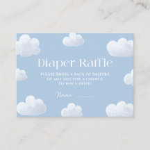 Cloud Neuf Baby shower Bleu Déchets Raffle