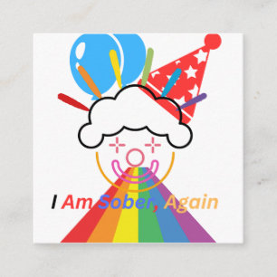 Carte D'accompagnement Clown : Je suis sobre à nouveau