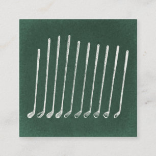Carte D'accompagnement Clubs de golf Art antique Golfing Style Vintage Ve
