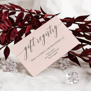 Carte D'accompagnement Clush Elegant Minimaliste Calligraphie Cadeau Regi