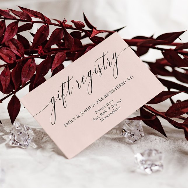 Carte D'accompagnement Clush Elegant Minimaliste Calligraphie Cadeau Regi (Créateur téléchargé)