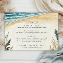 Coastal Chic Beach Aquarelle Détails du Mariage