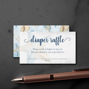 Carte D'accompagnement Coastal Chic   Brochure de fraise bleu or