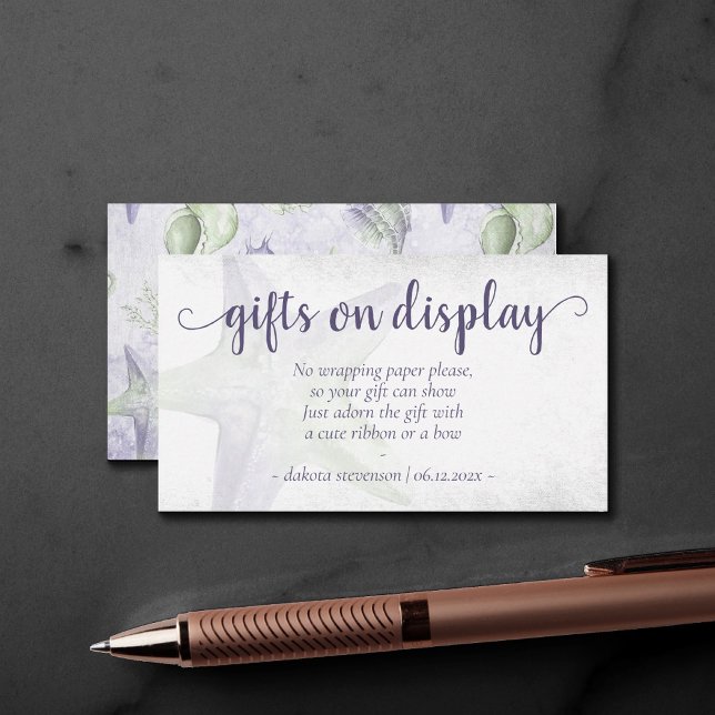 Carte D'accompagnement Coastal Chic | Poisson-étoile violet Afficher les  (Créateur téléchargé)