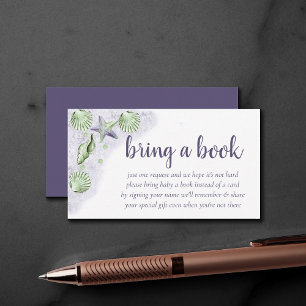 Carte D'accompagnement Coastal Chic   Purple and Lime Green Apportez un l