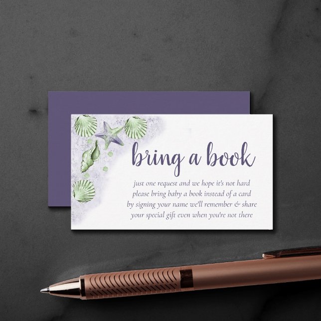 Carte D'accompagnement Coastal Chic | Purple and Lime Green Apportez un l (Créateur téléchargé)