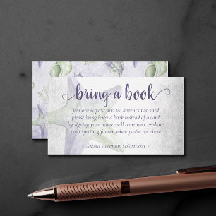 Carte D'accompagnement Coastal Chic   Purple Green Starfish Apportez un l