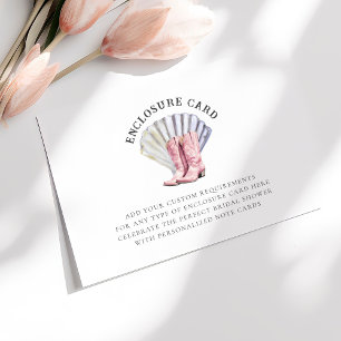 Carte D'accompagnement Coastal Cowgirl Élégante Fête des mariées