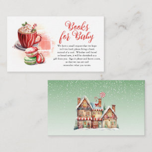 Carte D'accompagnement Coca et Macarons Girl Baby shower Livres pour bébé