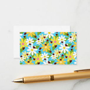 Carte D'accompagnement Coccinelle Rouge Coléoptère Amateur de Insectes Cœ