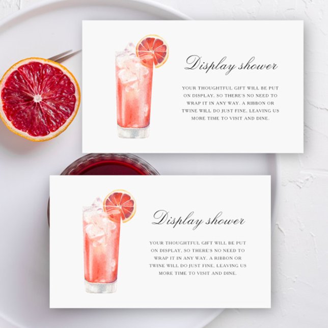 Carte D'accompagnement Cocktail Citrus - Présentation de la douche  (Créateur téléchargé)