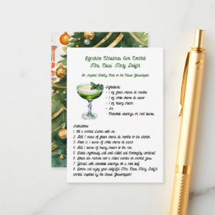 Carte D'accompagnement Cocktail Minty Delight de Mme Claus