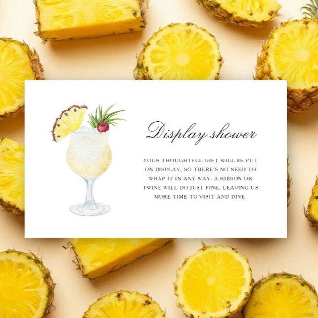 Carte D'accompagnement Cocktail Pineapple - Display shower  (Créateur téléchargé)