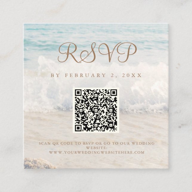 Carte D'accompagnement Code d'analyse des Mariages de plage et de bord de (Devant)
