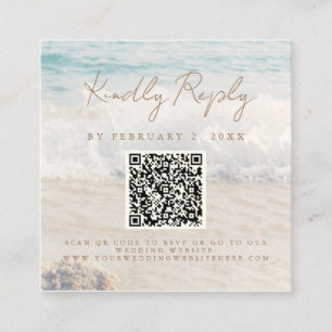 Carte D'accompagnement Code d'analyse des Mariages de plage et de bord de