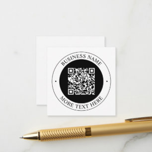 Carte D'accompagnement Code QR avec nom d'entreprise Texte circulaire mod