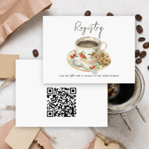 Carte D'accompagnement Code QR Café Liste de Mariage