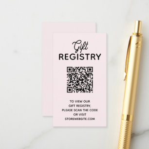 Carte D'accompagnement Code QR de la liste de cadeaux de Baby Shower fill