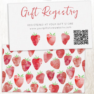 Carte D'accompagnement Code QR de la liste de cadeaux de baby shower Stra