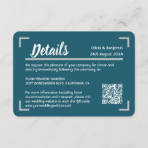 Code QR de Mariage de script manuscrit Turquoise s
