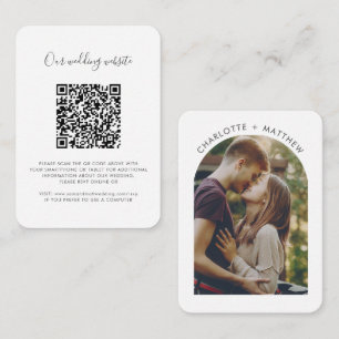 Carte D'accompagnement Code QR de mariage pour photo et site Web RSVP