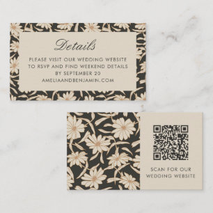 Carte D'accompagnement Code QR de réponse de mariage floral botanique ivo