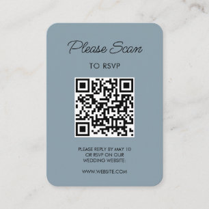 Carte D'accompagnement Code QR de réponse de mariage moderne minimaliste 