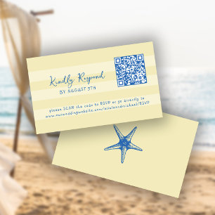 Carte D'accompagnement Code QR de réponse en ligne pour une plage estival
