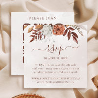 Code QR de réponse pour un mariage bohème floral d