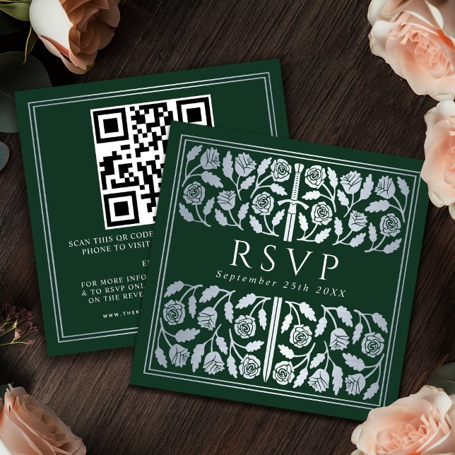 Carte D'accompagnement Code QR de réponse pour un mariage royal avec une  (Créateur téléchargé)