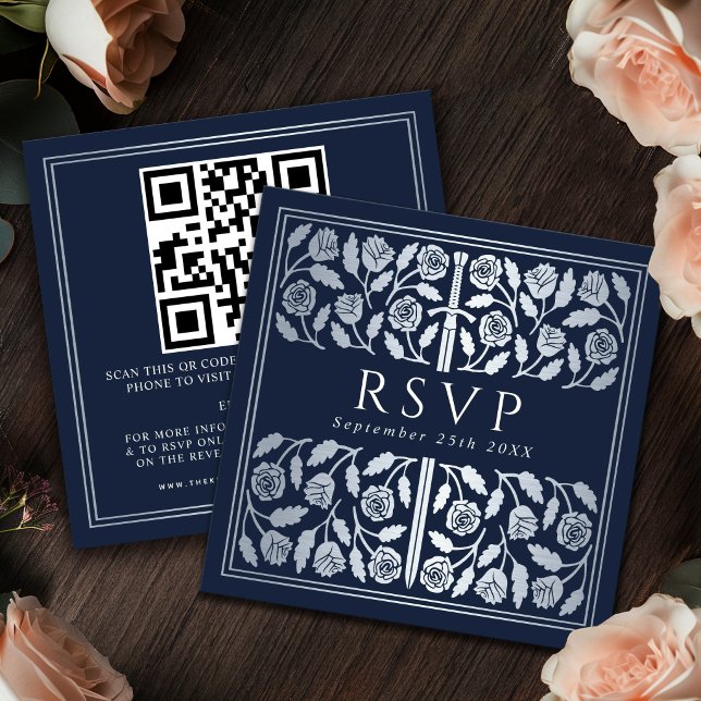 Carte D'accompagnement Code QR de réponse pour un mariage royal avec une  (Créateur téléchargé)
