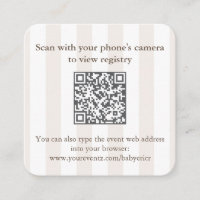 Code QR de réponse pour une baby shower de mariage