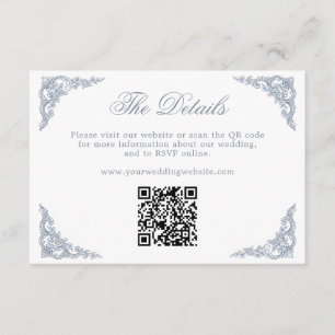 Carte D'accompagnement Code QR de site Web de mariage à défilement réguli