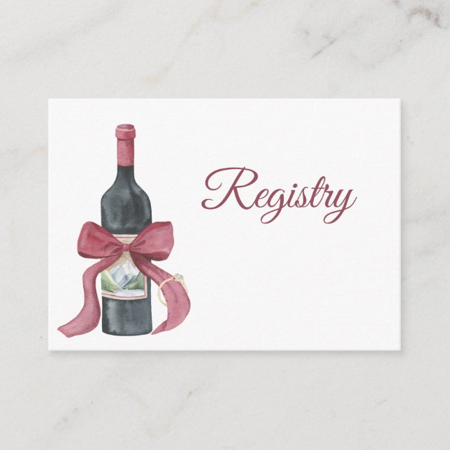 Carte D'accompagnement Code QR de vin Réception de mariage  (Devant)