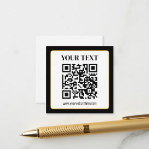 Carte D'accompagnement Code QR d'entreprise avec texte en haut et en bas,