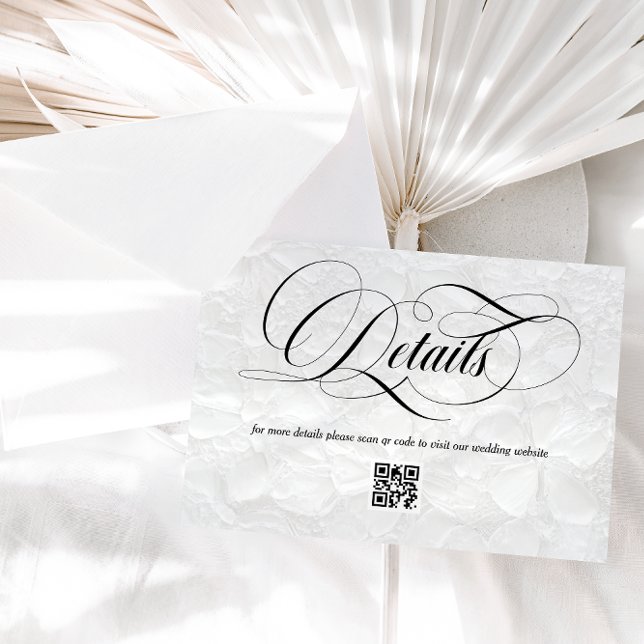 Carte D'accompagnement Code QR des détails de mariage moderne  (Créateur téléchargé)