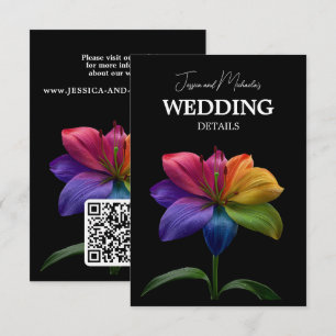 Carte D'accompagnement Code QR des détails du mariage 🌈