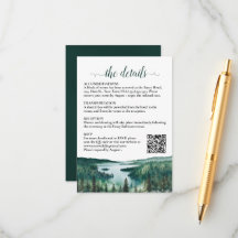 Code QR des détails du mariage rustique au lac Tah