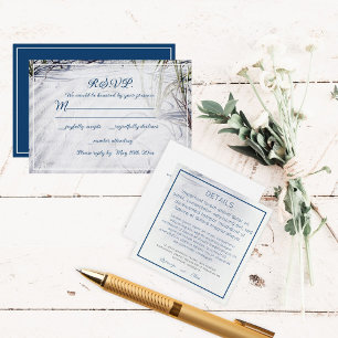 Carte D'accompagnement Code QR Détails Sandy Beach Wedding