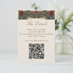 Carte D'accompagnement Code QR d'information pour site web de mariage dan