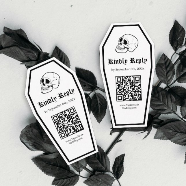 Carte D'accompagnement Code QR DIY pour réponse mariage Cercueil d'Hallow (Créateur téléchargé)