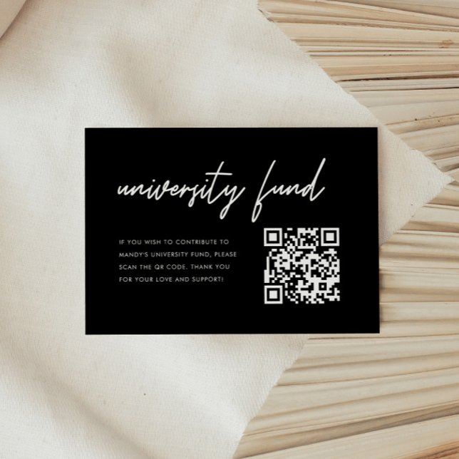 Carte D'accompagnement Code QR du Fonds de l'Université Noir Gras pour la (Créateur téléchargé)