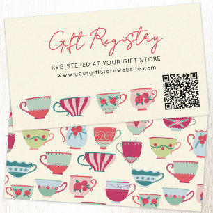 Carte D'accompagnement Code QR du registre de cadeaux de baby shower à th