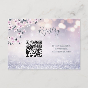 Carte D'accompagnement Code QR du registre des cadeaux Baby shower prin