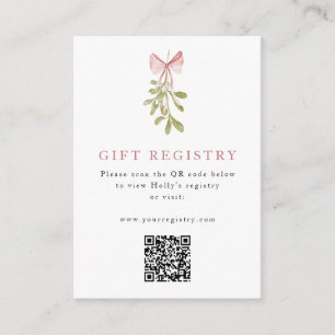 Carte D'accompagnement Code QR du Rose Mistletoe Dusty