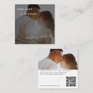 Carte D'accompagnement Code QR du site Web de mariage moderne Détails de